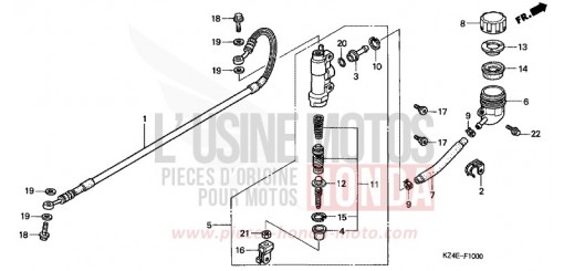 REAR BRAKE MASTER CYLINDER CR125R1 de 2001